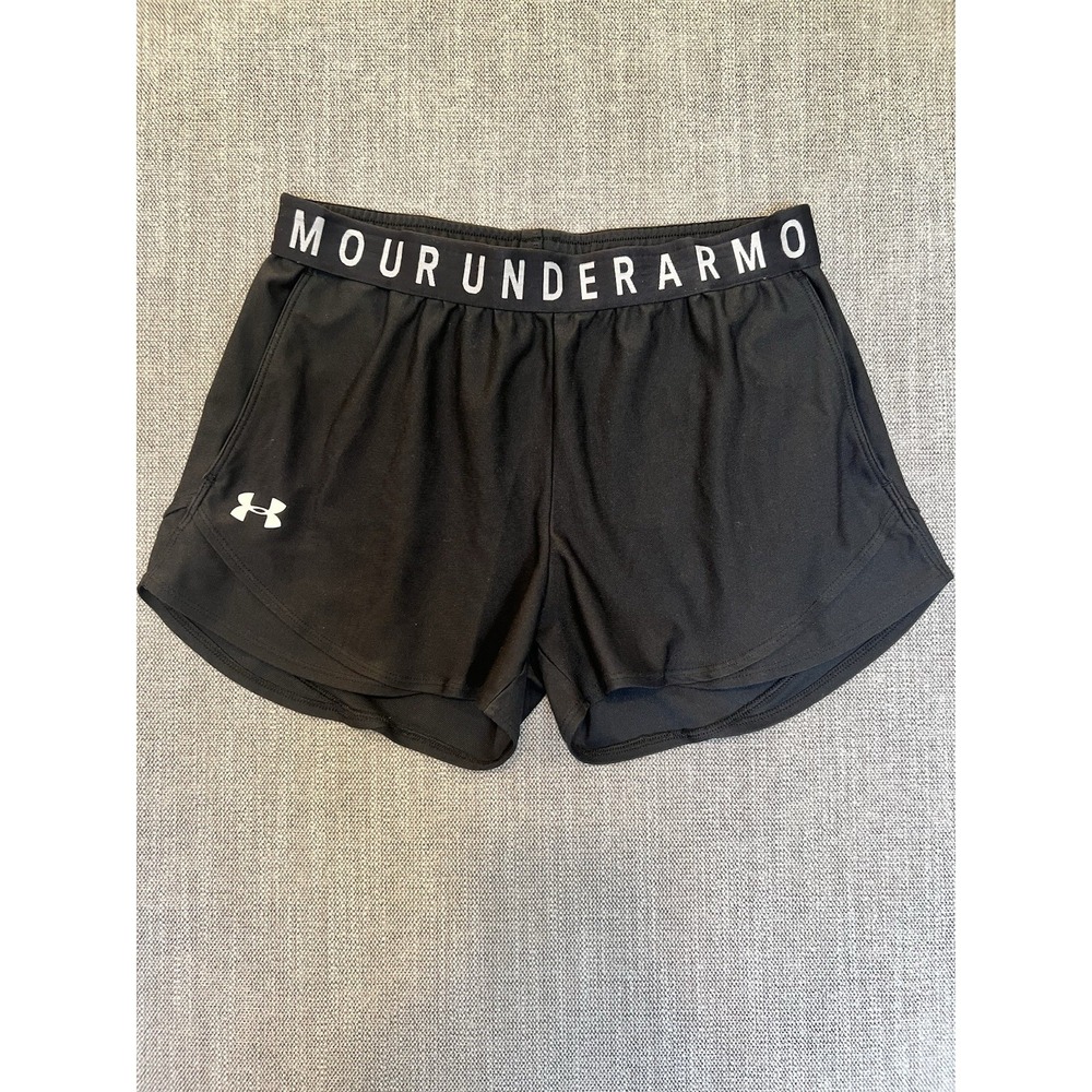 Under Armour HeatGear Women's Black Running Athletic Shorts Size Medium